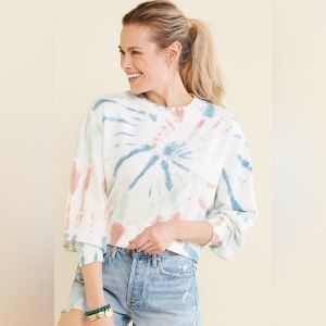 Tie Dye Z Supply Crew Neck Pullover Sweatshirt